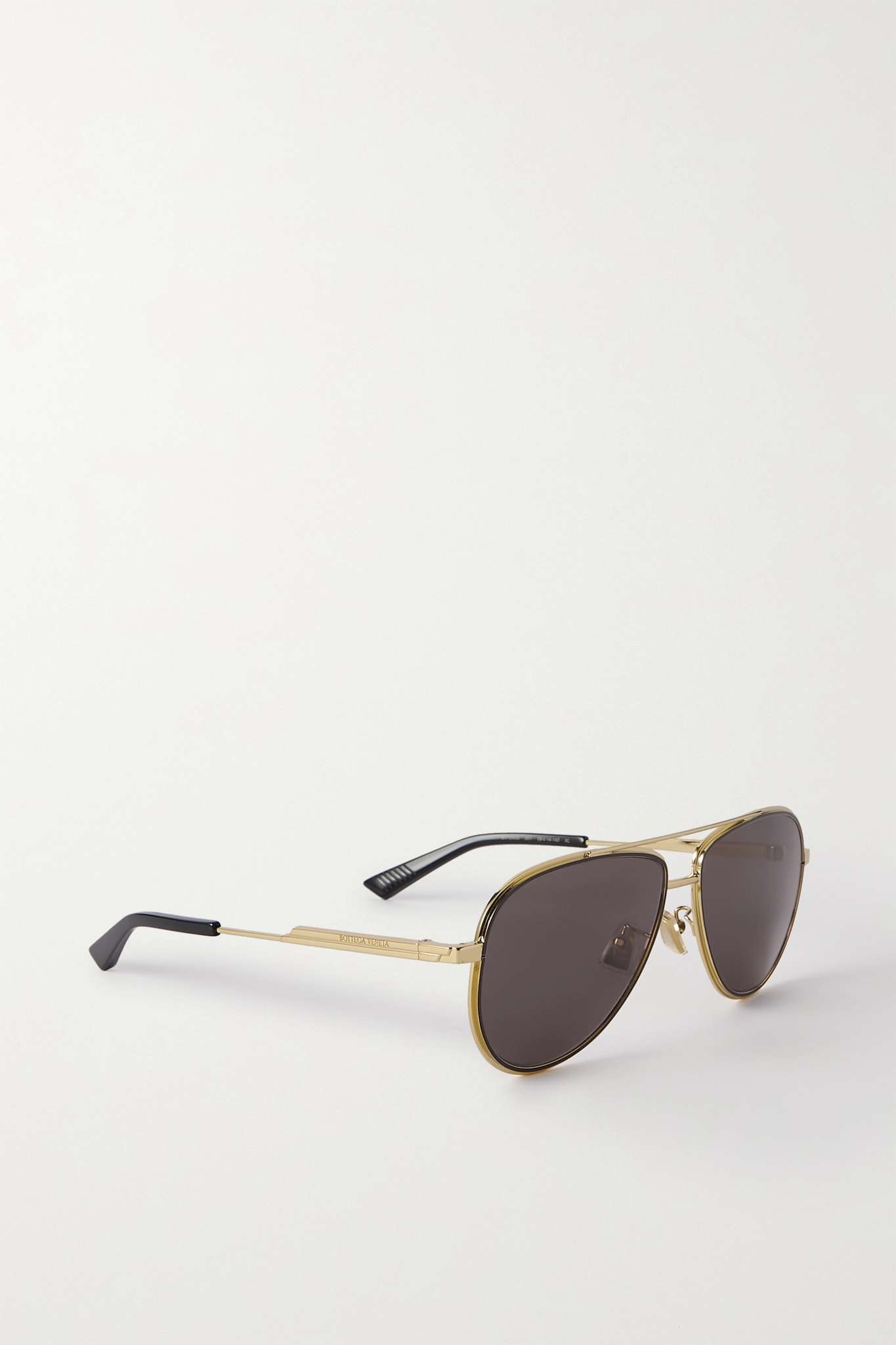 Aviator-style gold-tone sunglasses - 3