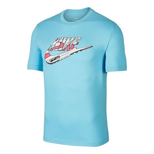 Nike Logo Big Logo Sports Short Sleeve Blue BQ0703-486 - 1