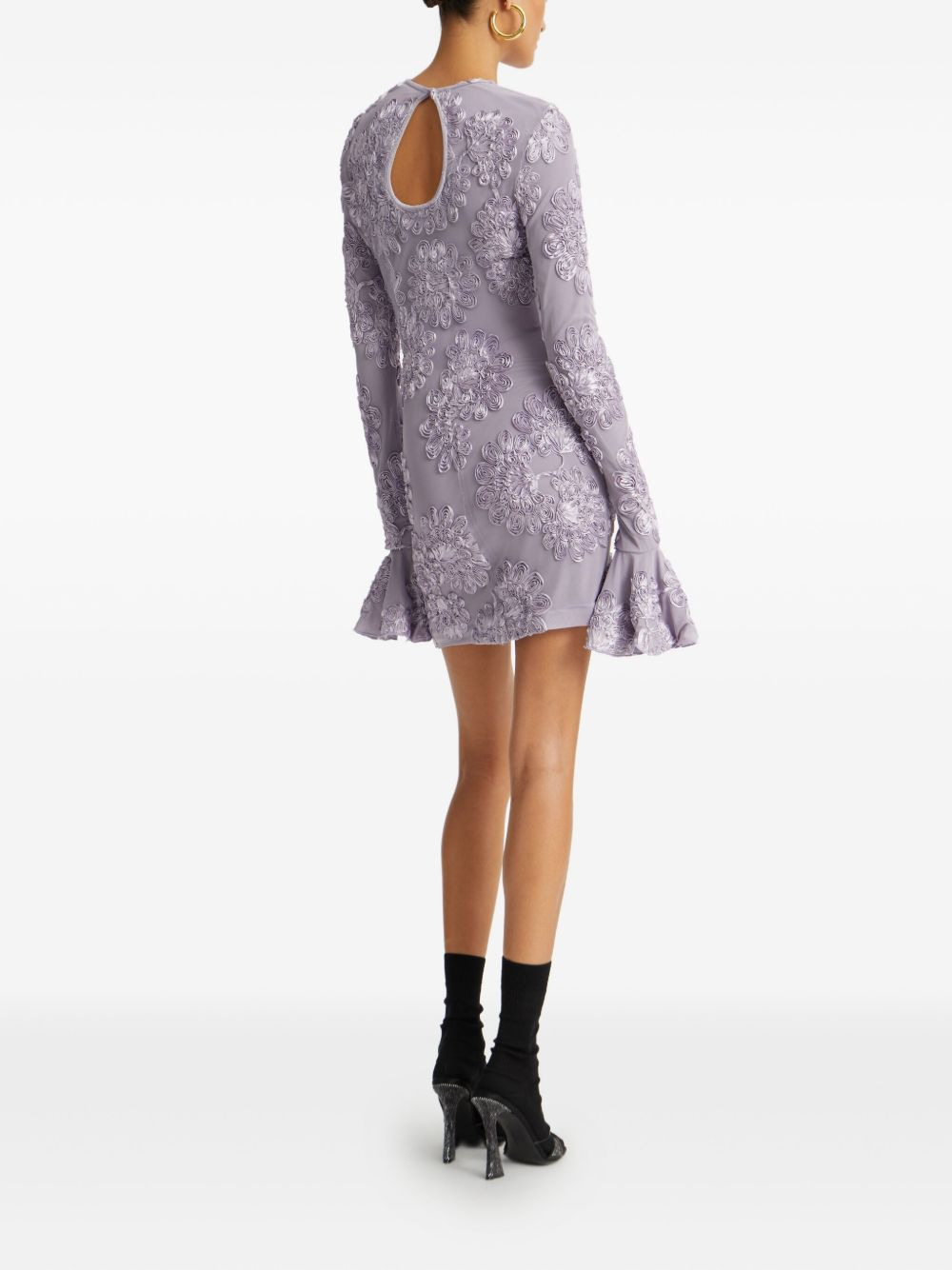 floral mesh dress - 3