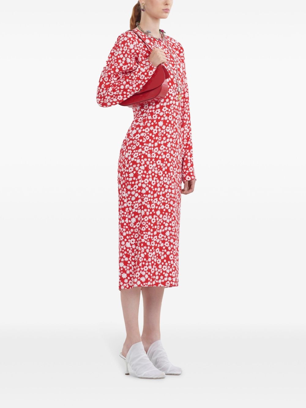 floral-print midi dress - 2