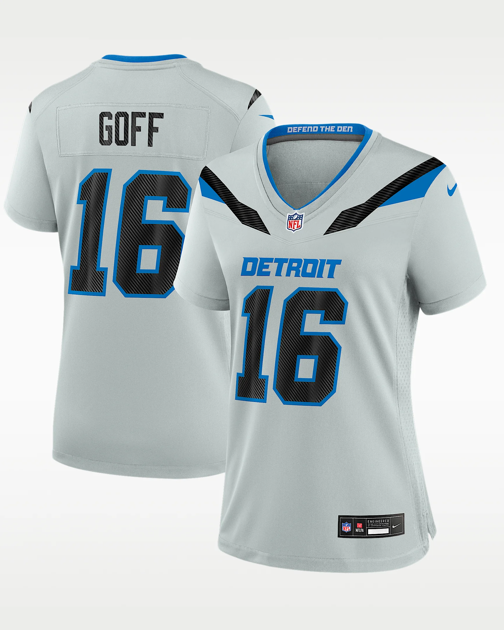 Jared Goff Detroit Lions Rivalries Collection Women's Nike NFL Game Jersey - 1