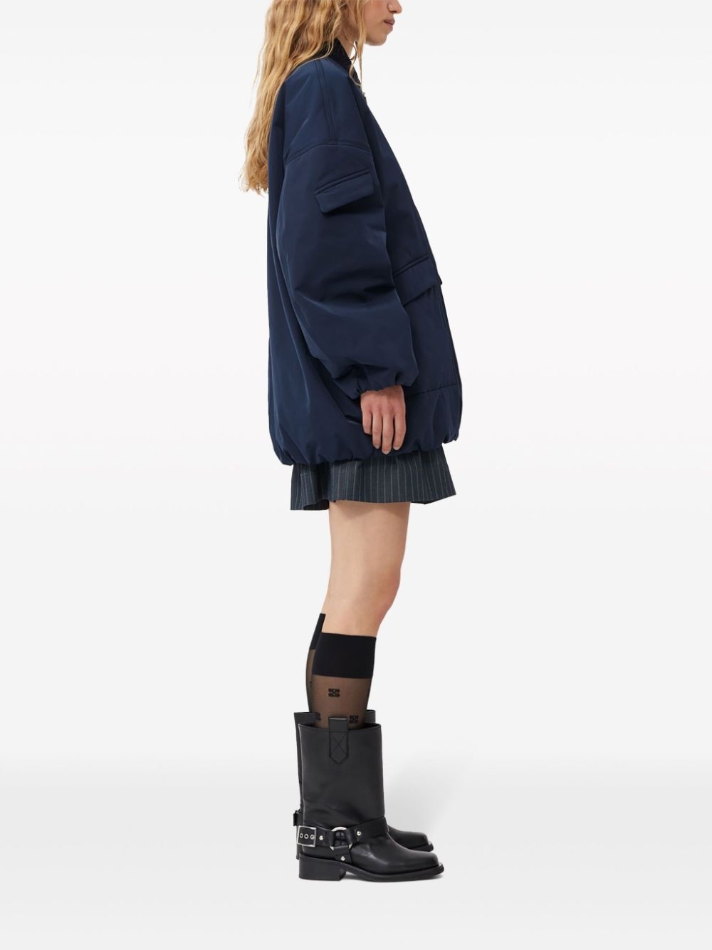 buckle-strap leather biker boots - 4