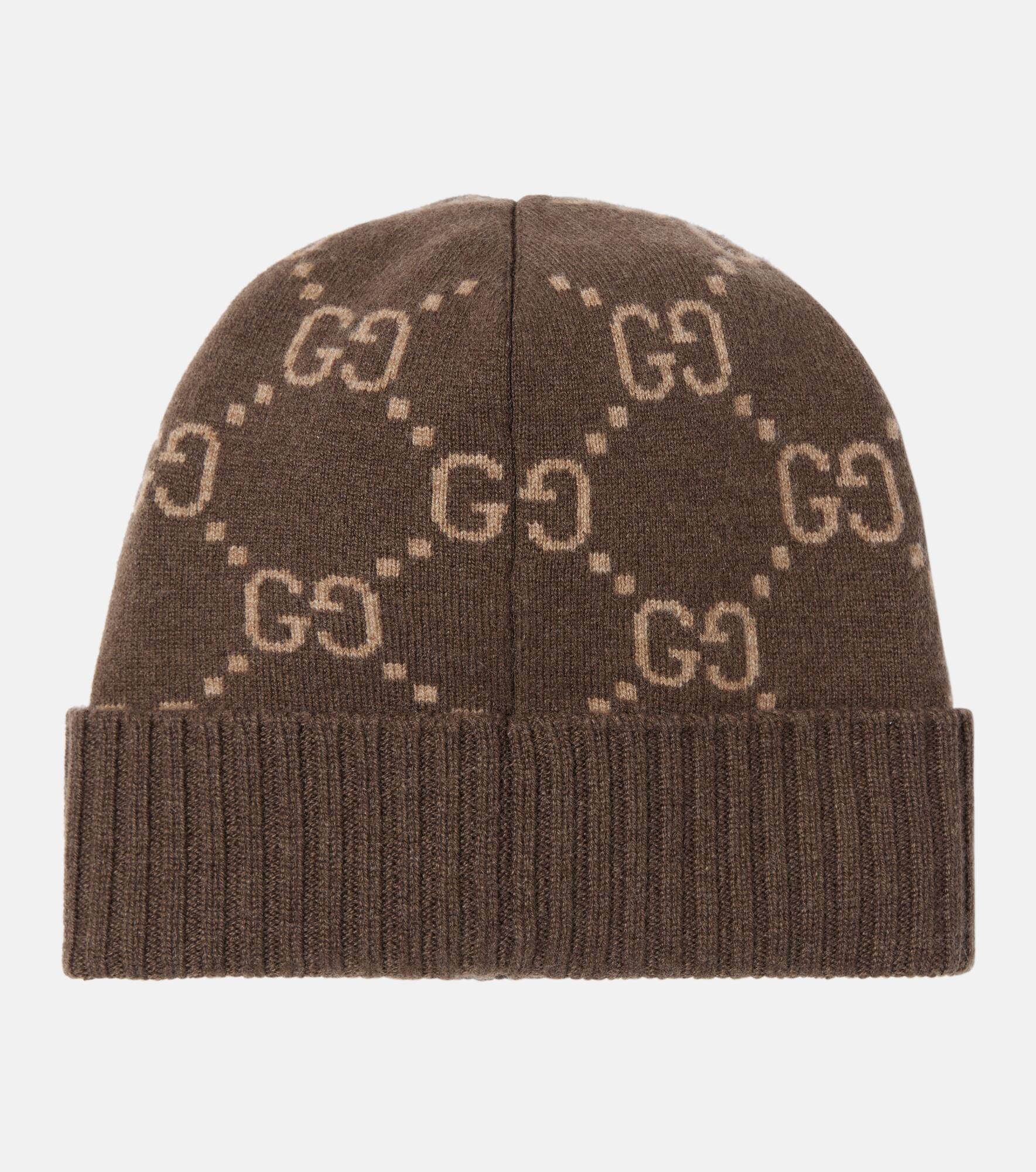 GG jacquard cashmere beanie - 4