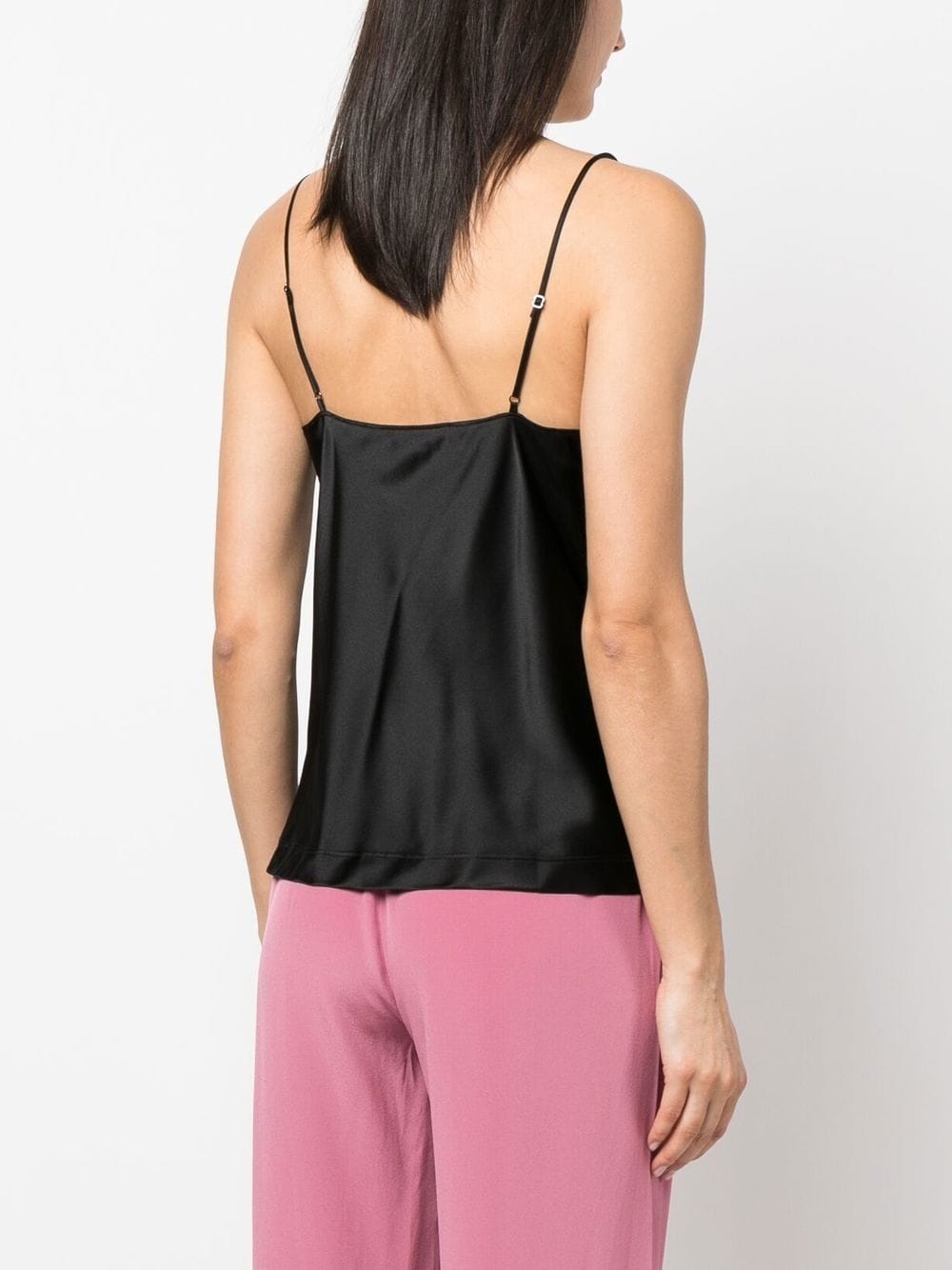 V-neck stretch-silk top - 4