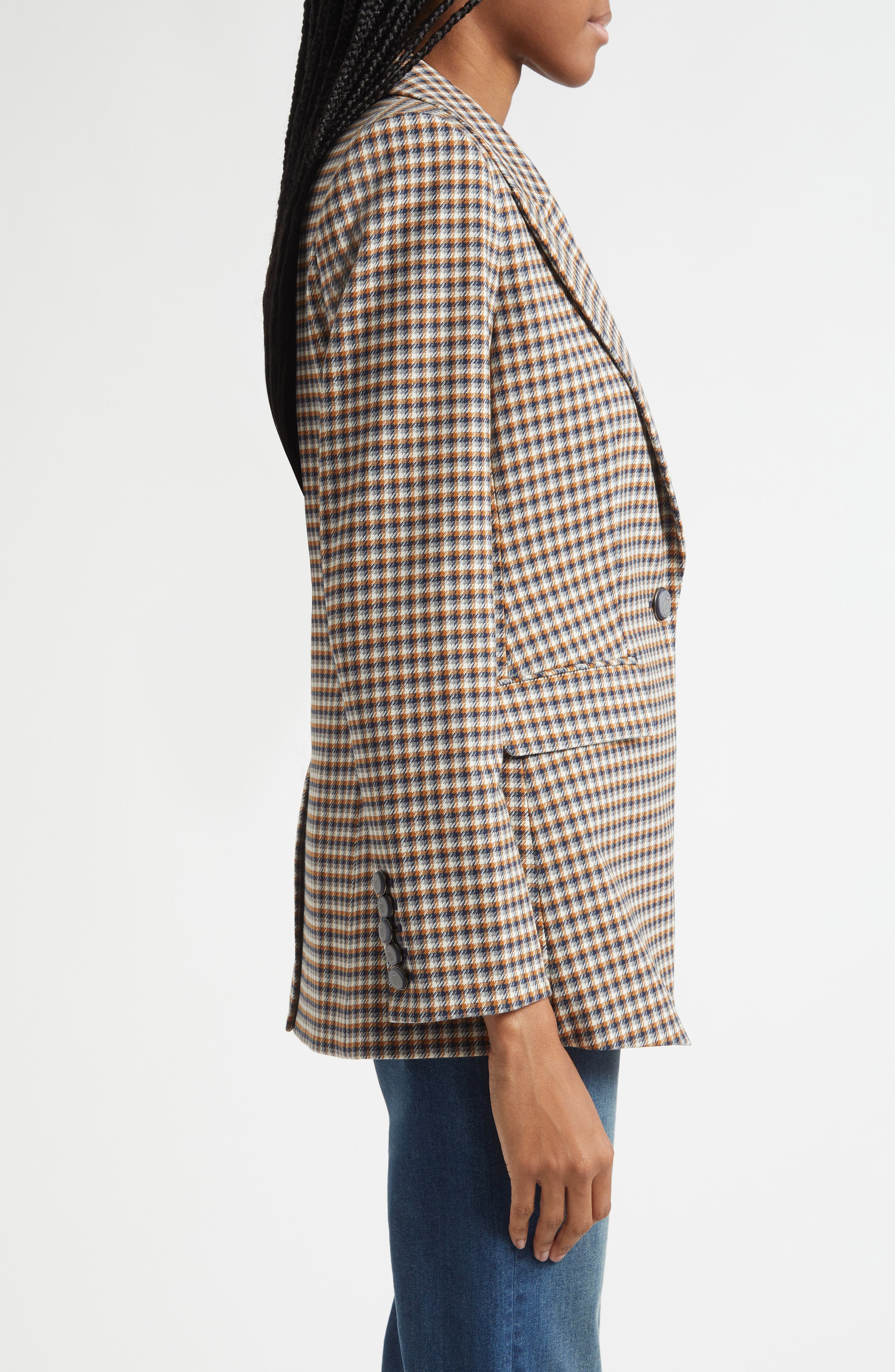 Veronica Beard Livvy Check Dickey Jacket in Navy Multi at Nordstrom - 5