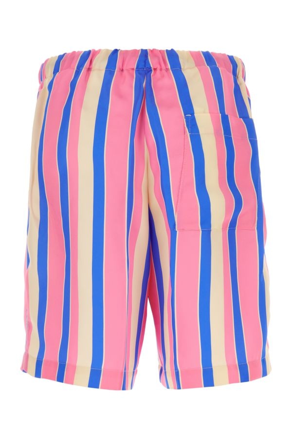 DRIES VAN NOTEN Embroidered Satin Bermuda Shorts - 2