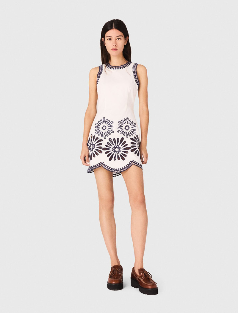 maje Mini dress with crochet details outlook