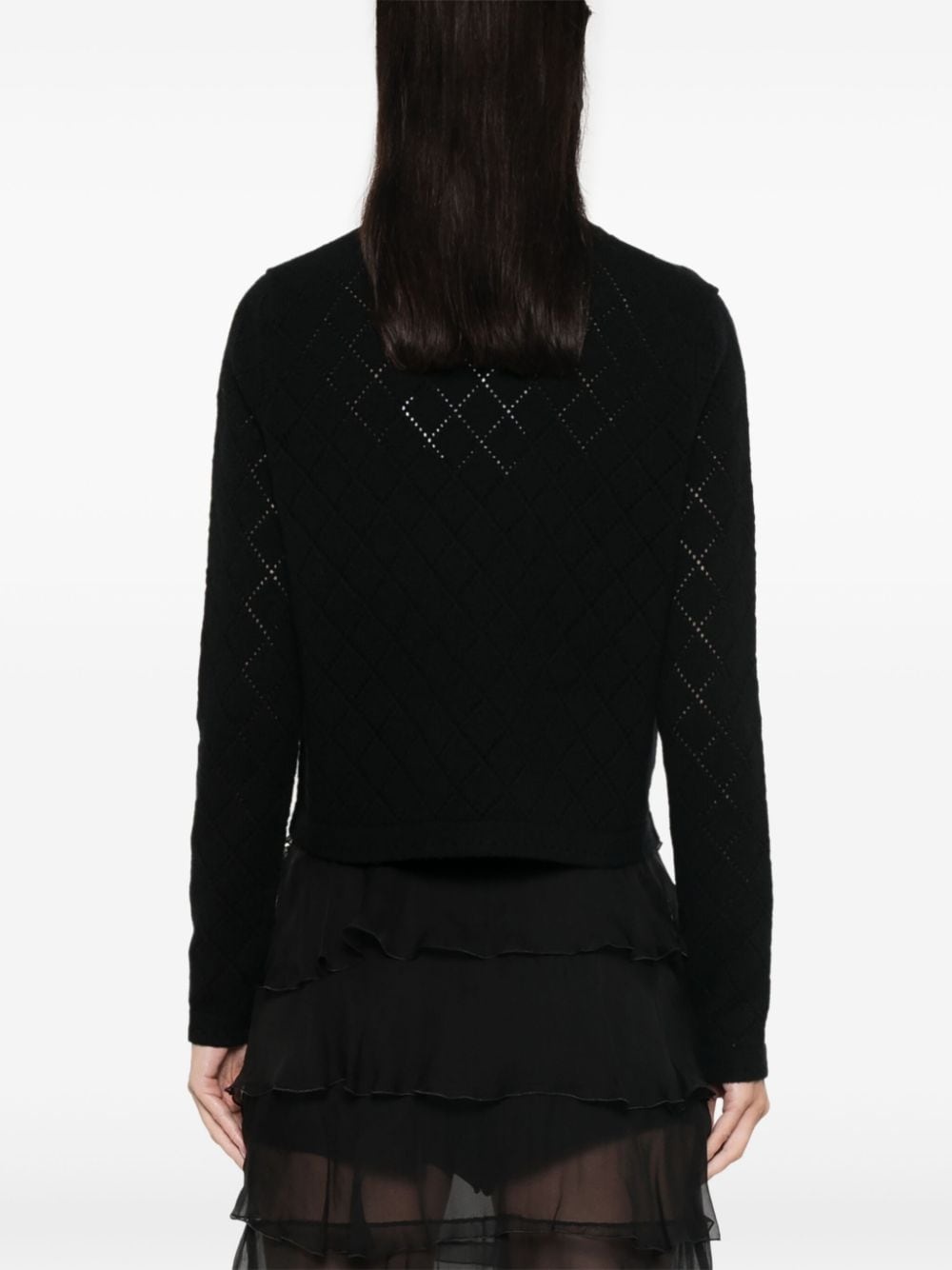 Illustration Pointelle cardigan - 4