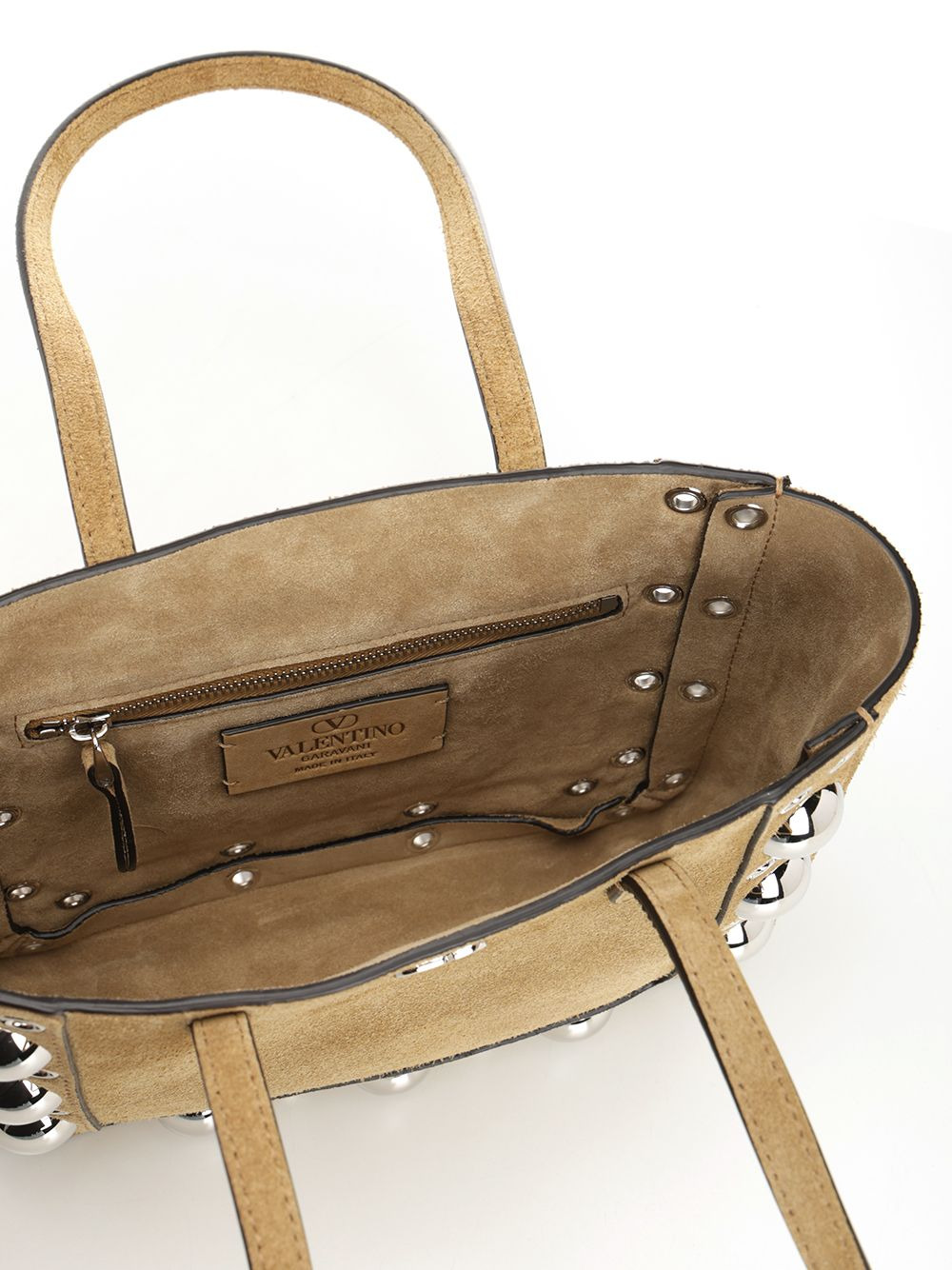 Mini Tote | Nellcote | Frame Suede A./Pall.Multi Studs-Logo Shoulder Bags Brown - 4