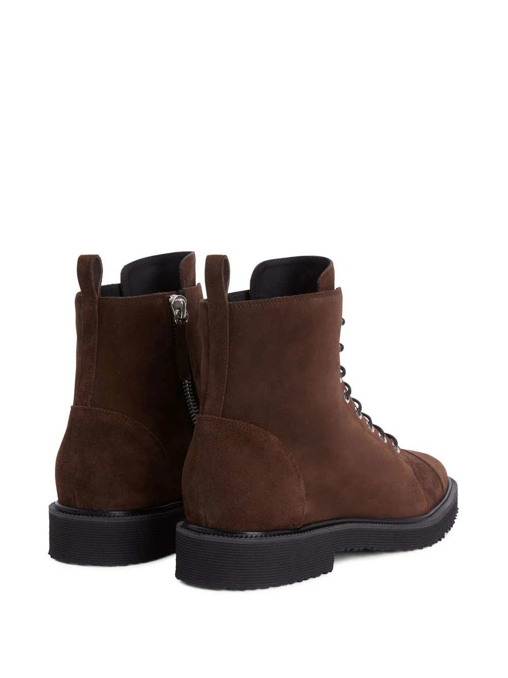 lace-up suede ankle boots - 3