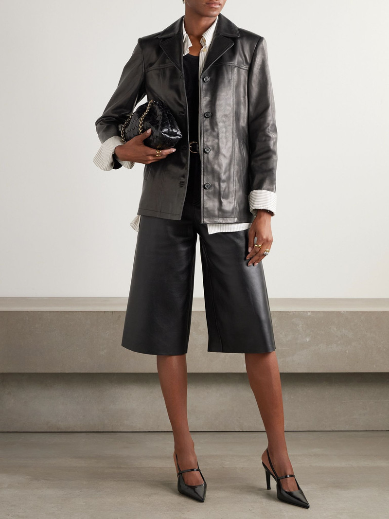 NILI LOTAN Brett leather jacket Black outlook