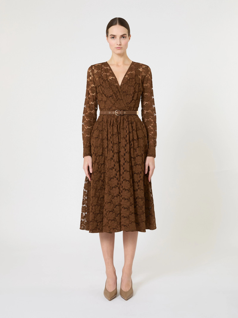 AGRUME Tulle midi dress - CHOCOLATE 3