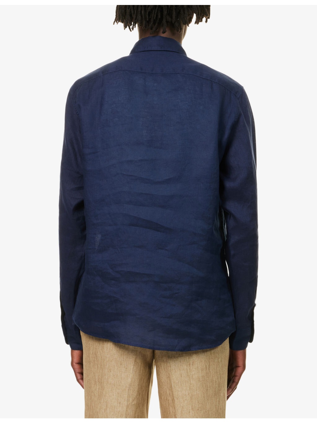 Relaxed-Fit Long-Sleeve Linen Shirt - 4