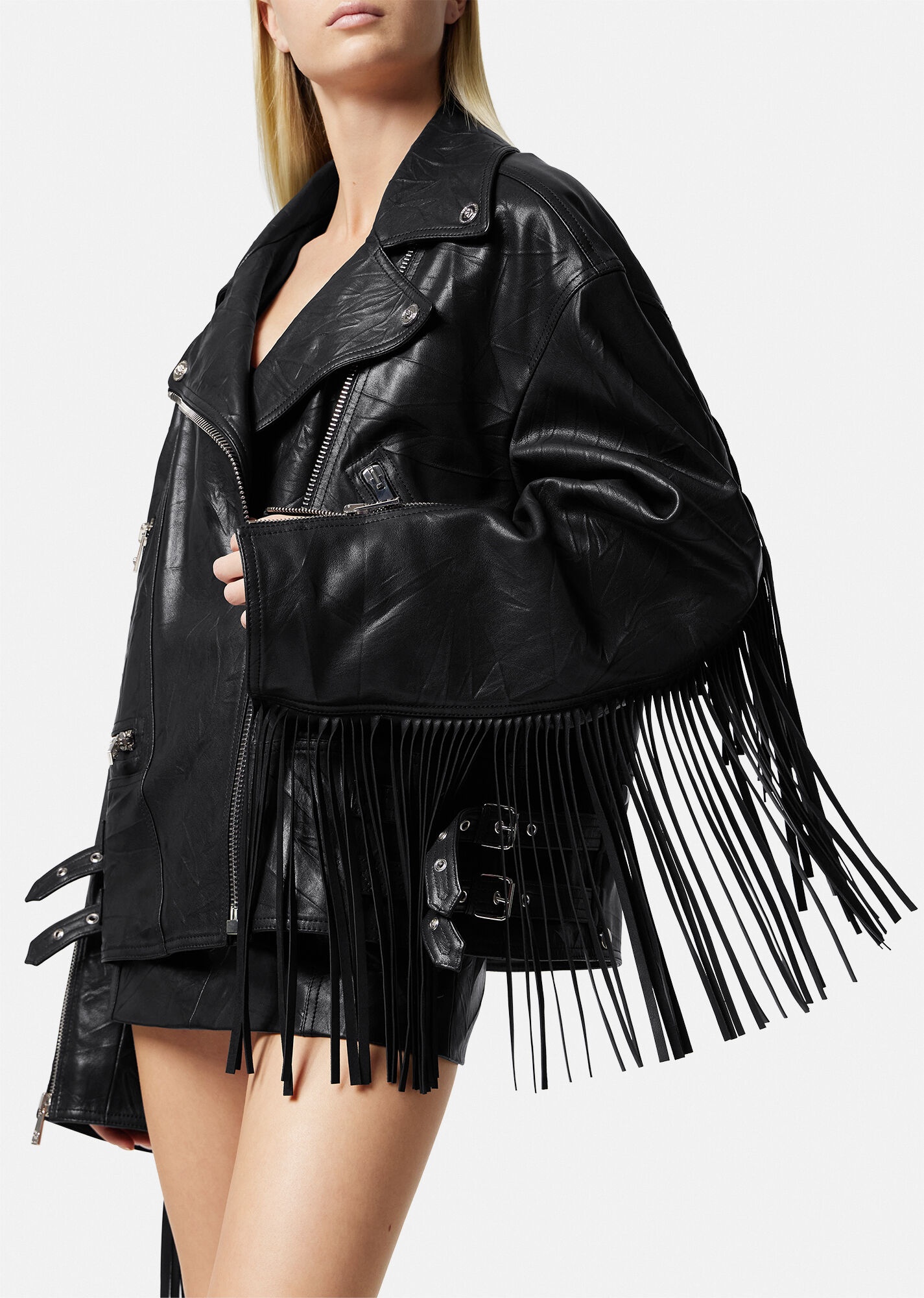 Fringed Leather Jacket - 5