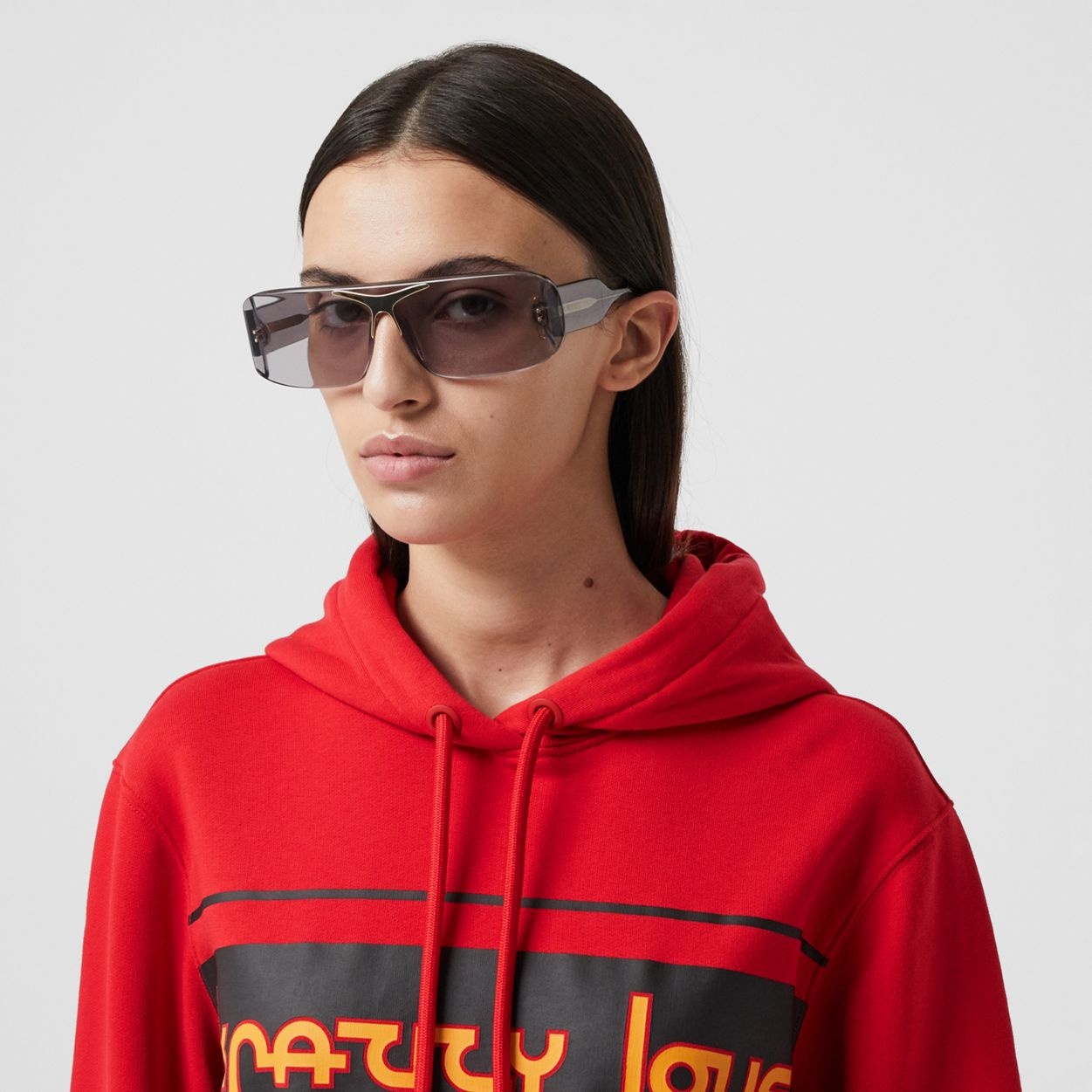 Slogan Print Cotton Oversized Hoodie - 3