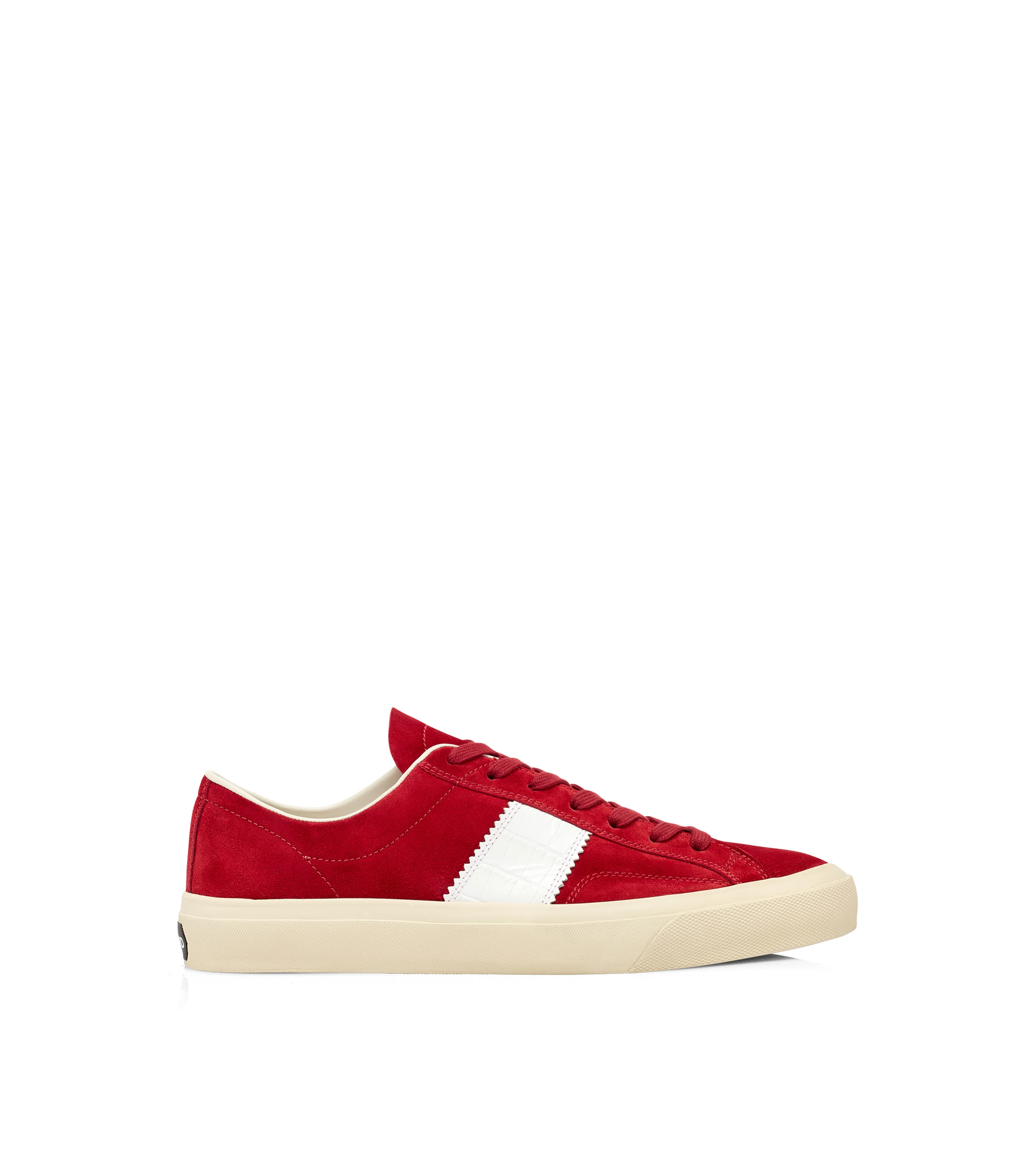 SUEDE AND PRINTED ALLIGATOR CAMBRIDGE SNEAKER - 1
