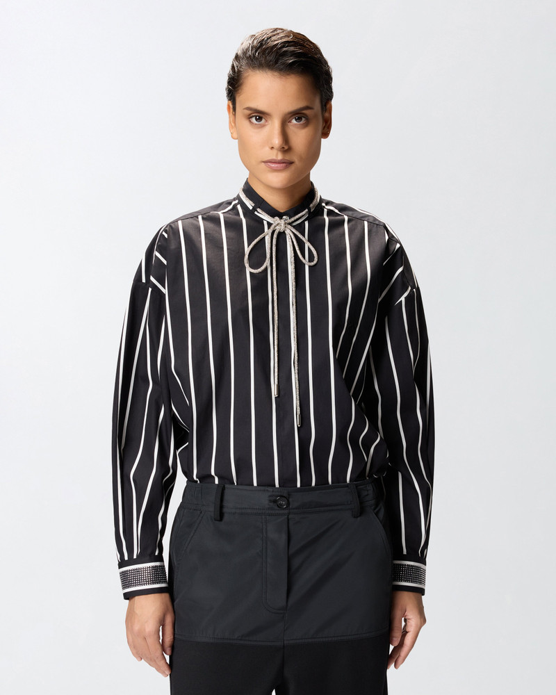 STRIPED SHIRT WITH SHINY LACES 3