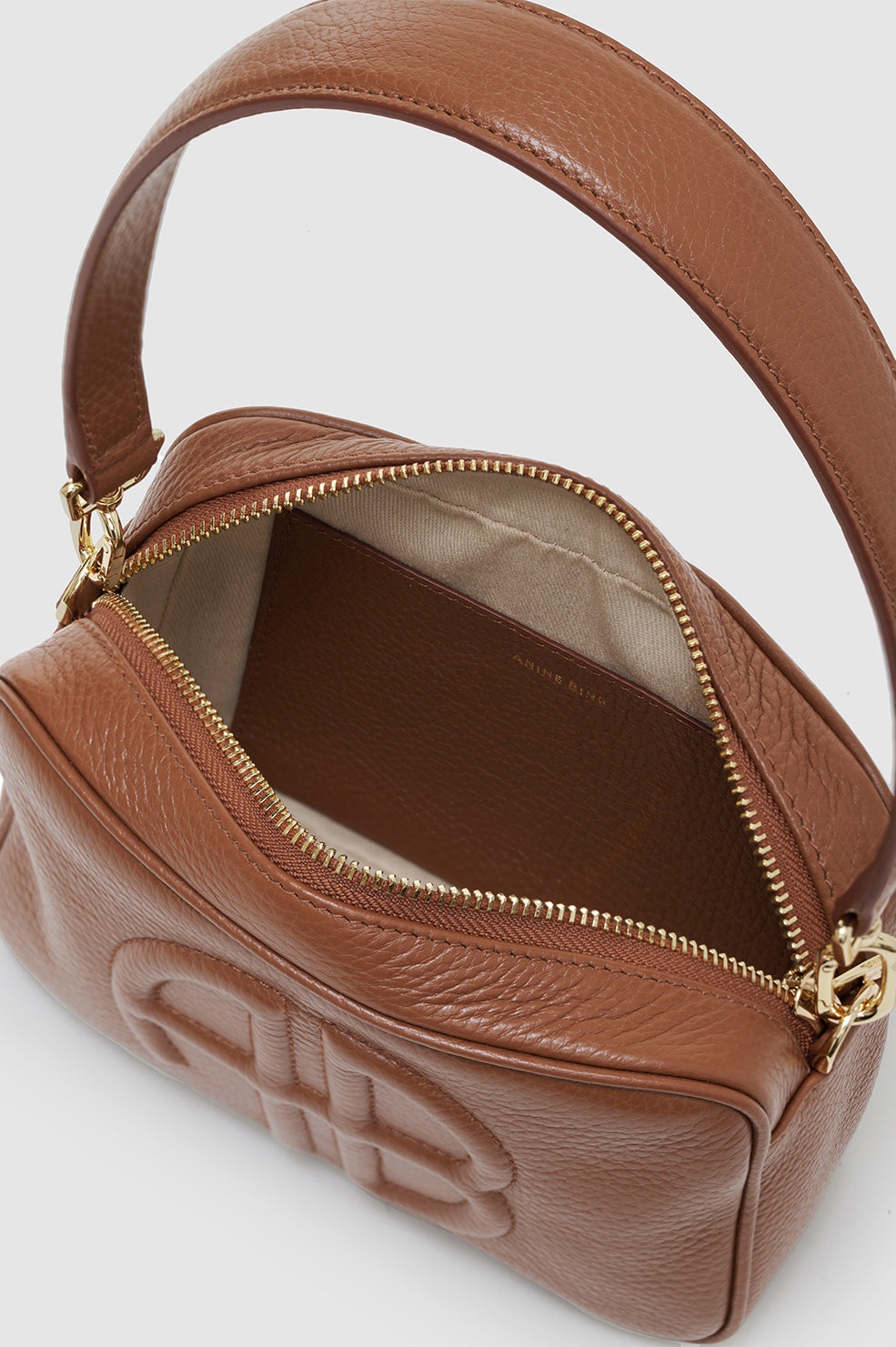 Lili Bag - Cognac Pebbled - 5
