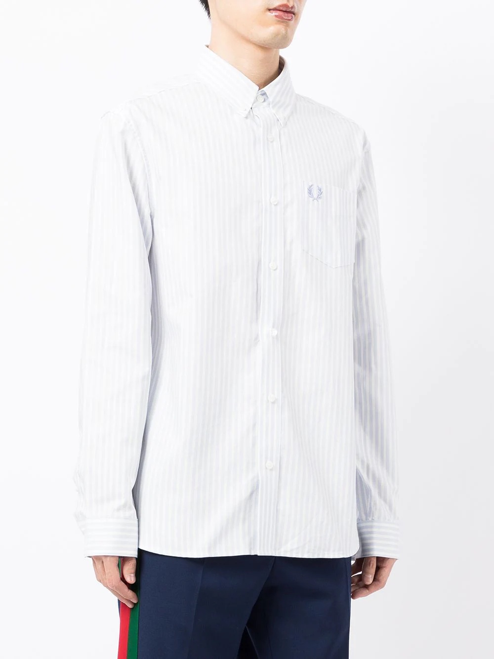 striped logo shirt - 3