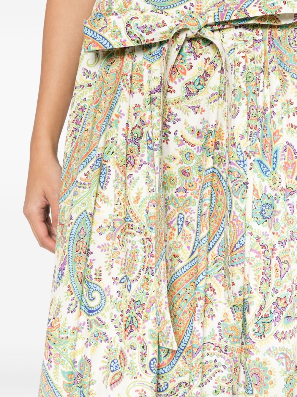 paisley-print cotton skirt - 5