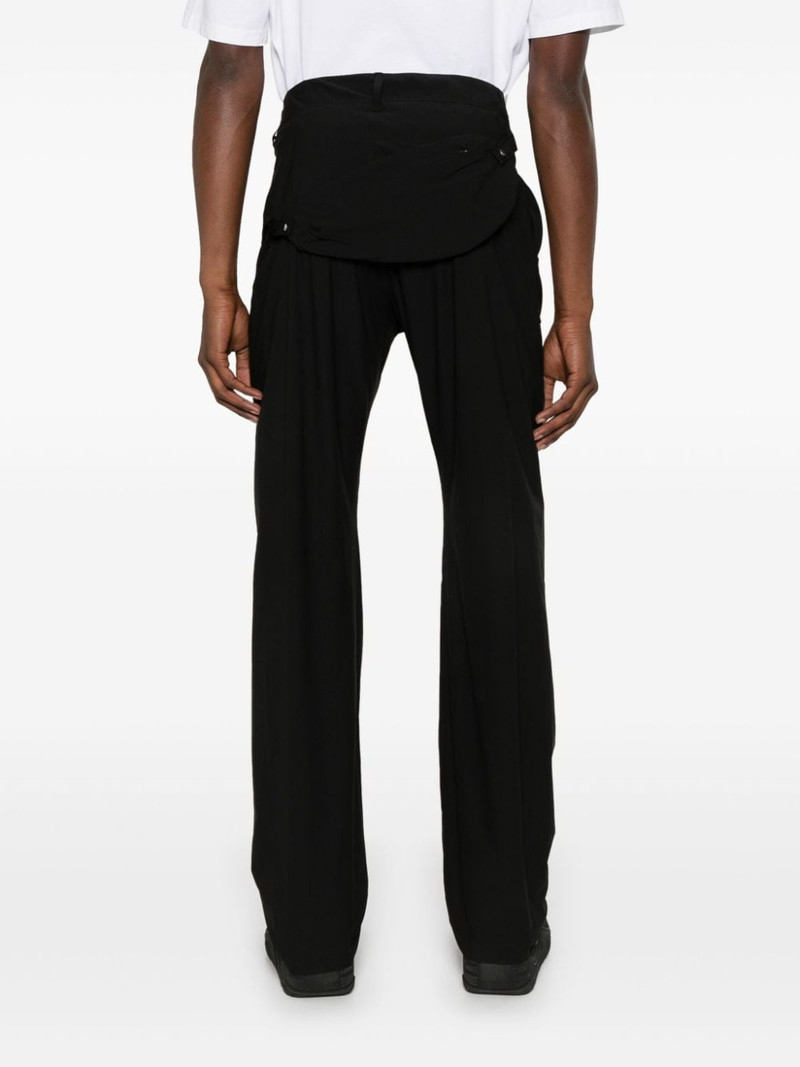 tonal 스티치 straight-leg 바지 4