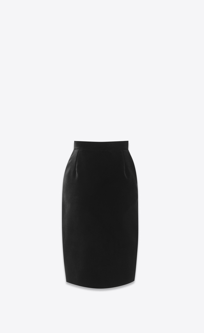 pencil skirt in velvet 1
