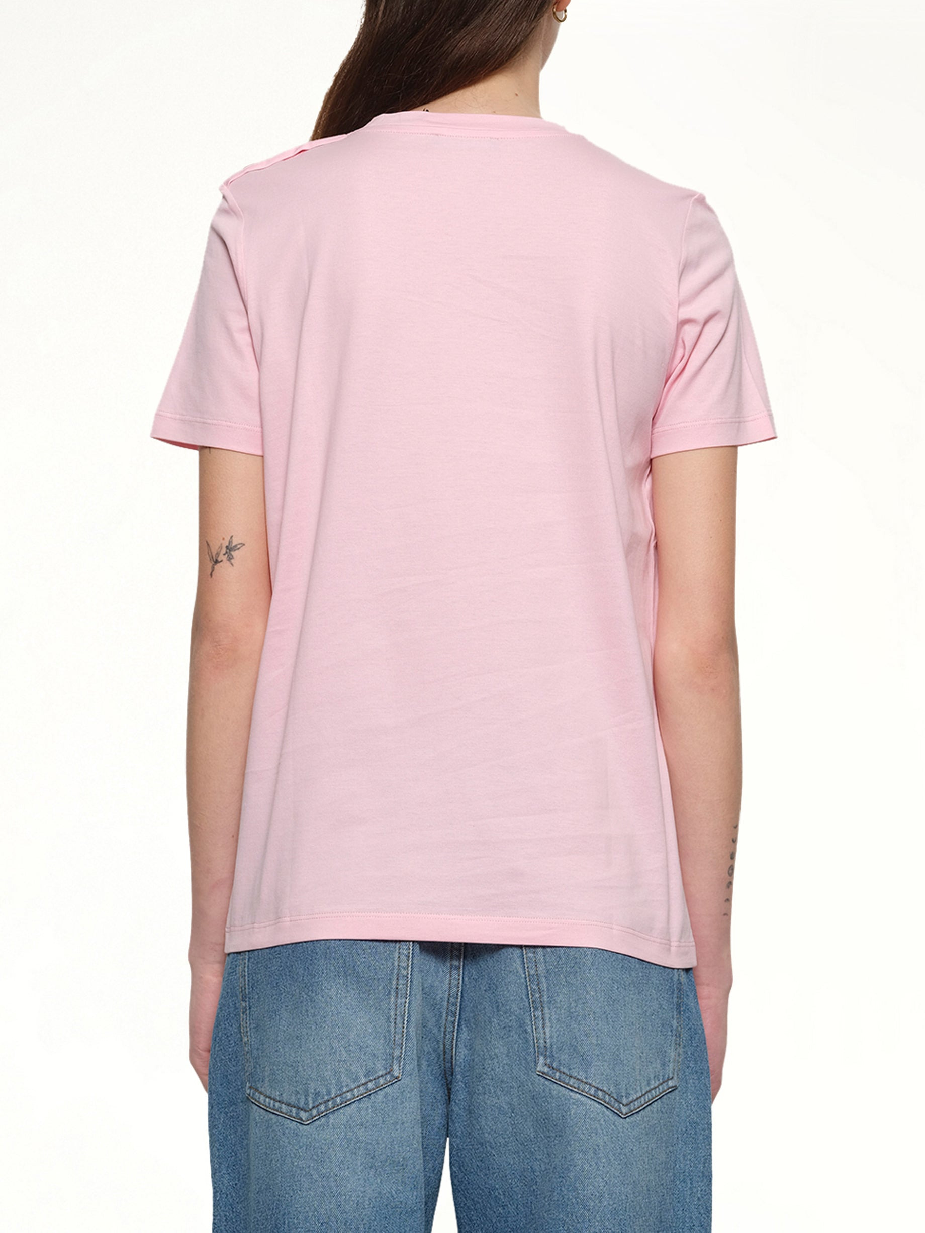 3 BTN Balmain Printed T-Shirt in Rose/White - 5
