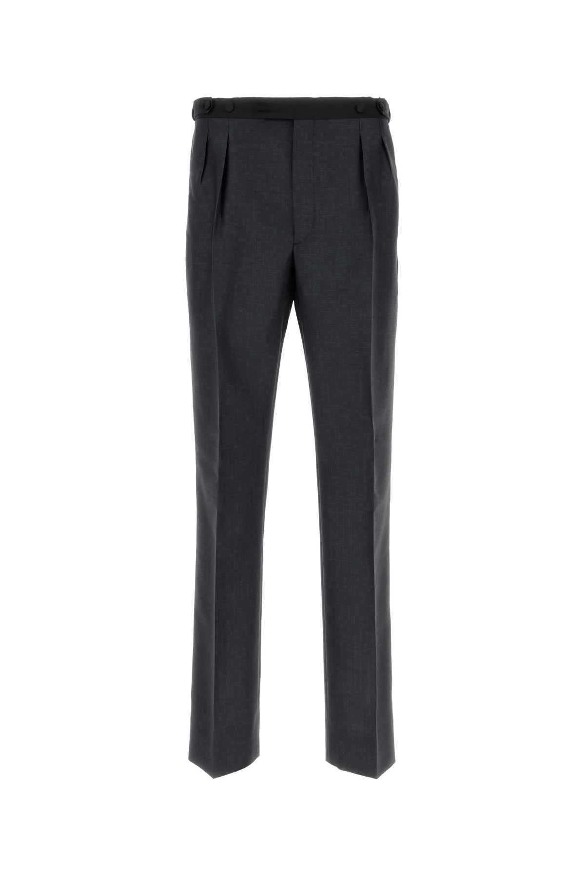 Charcoal Mohair Blend Pant Antracite Exterior: Wool Pantaloni - 1