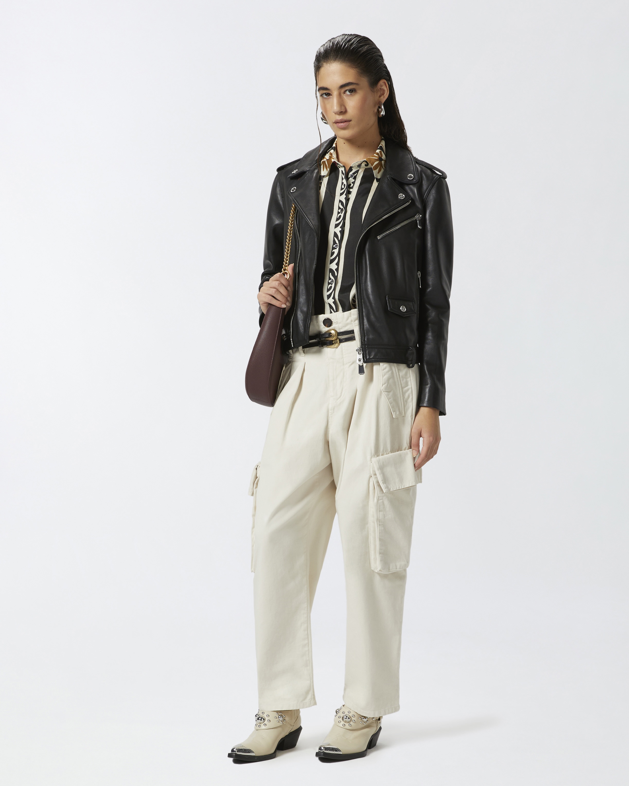 OVERSIZE CARGO TROUSERS WITH BELT - 2