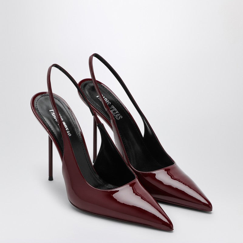 Paris Texas Slingback Lidia Rouge Noir In Patent Leather Women - 1