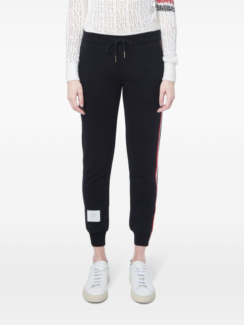 loopback stripe track pants - 2