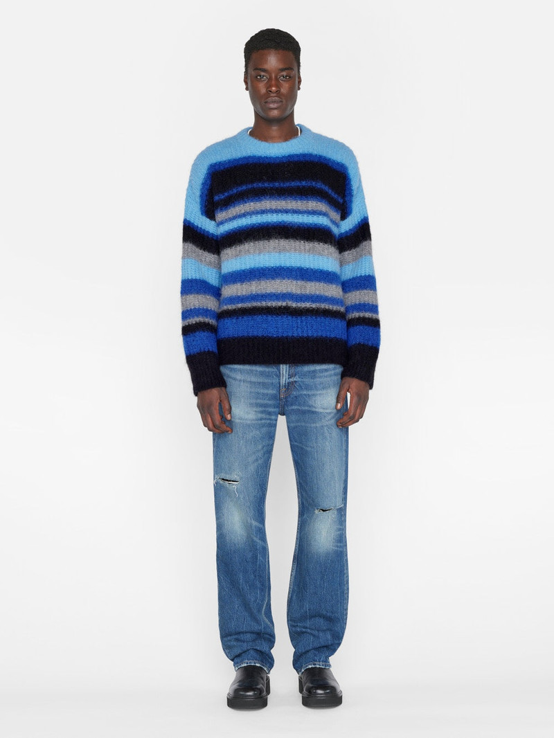 FRAME Alpaca Sweater in Sky Blue Multi outlook
