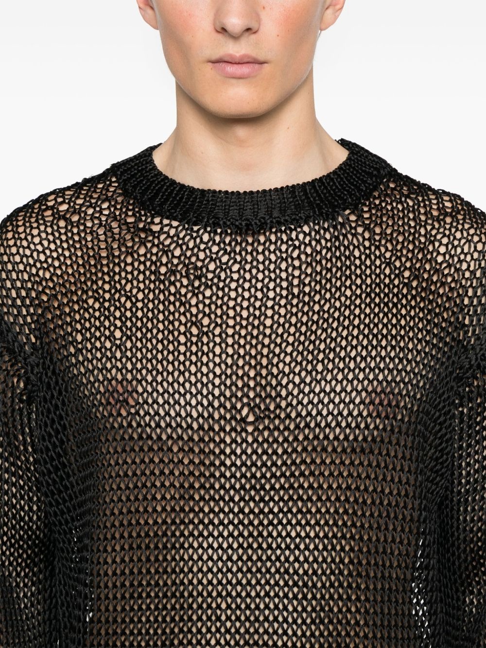 open-knit sweater - 5