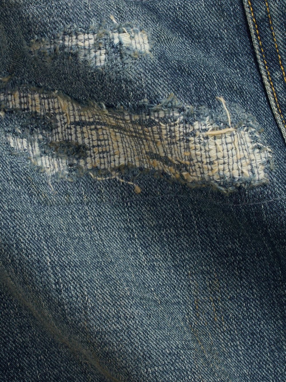 distressed straight-leg jeans - 5