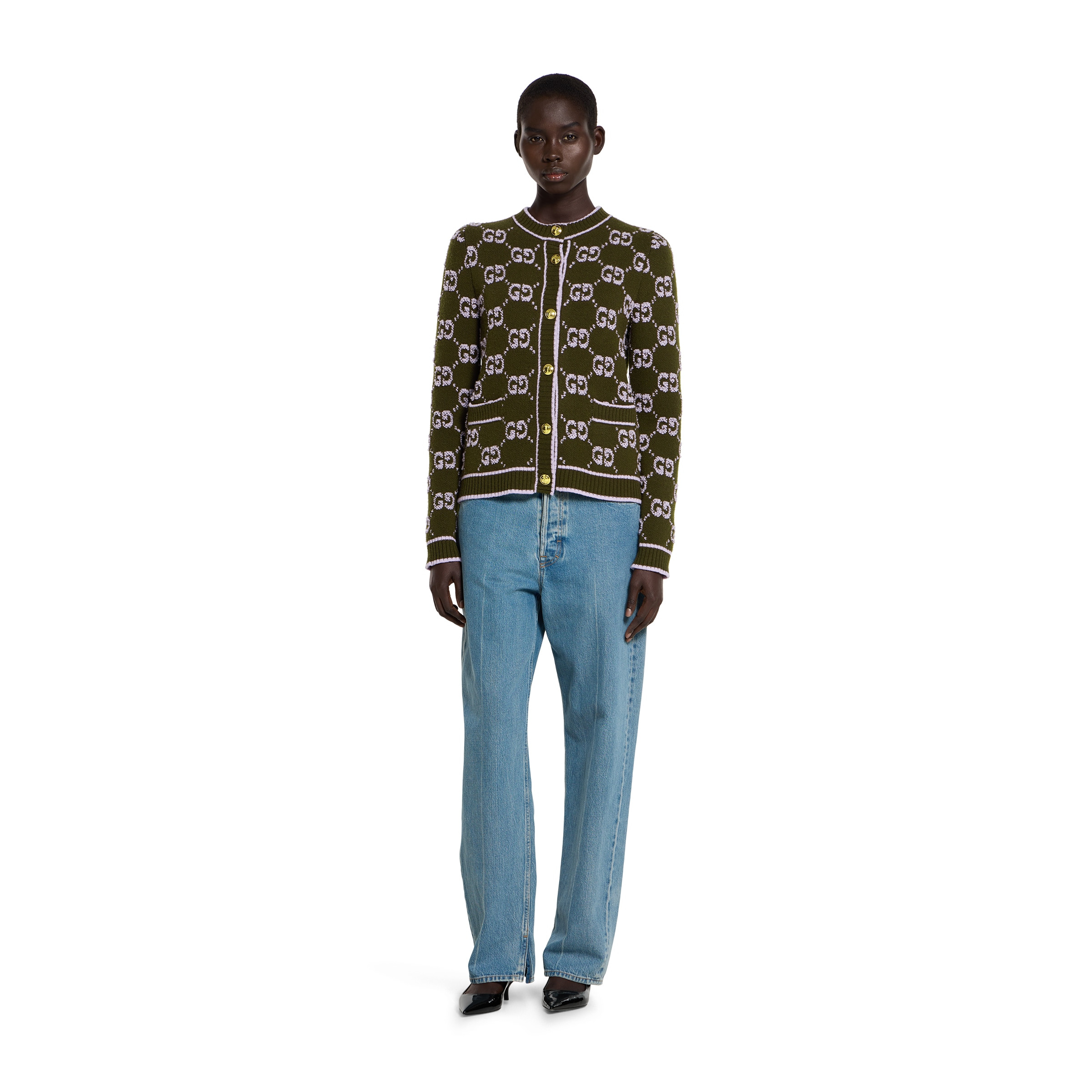 GG wool bouclé jacquard cardigan - 2