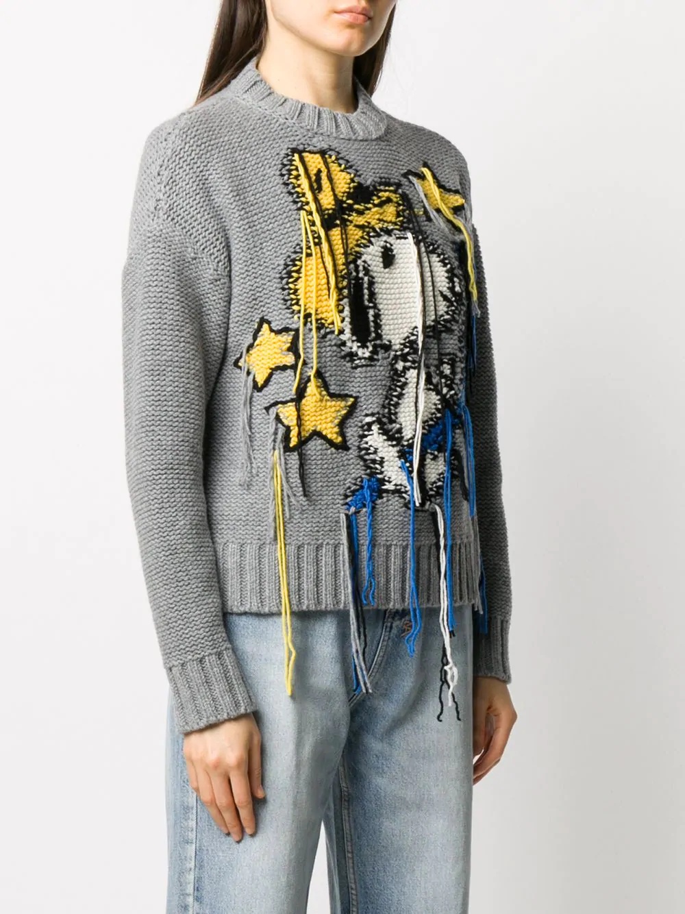 snoopy fringed jumper - 3