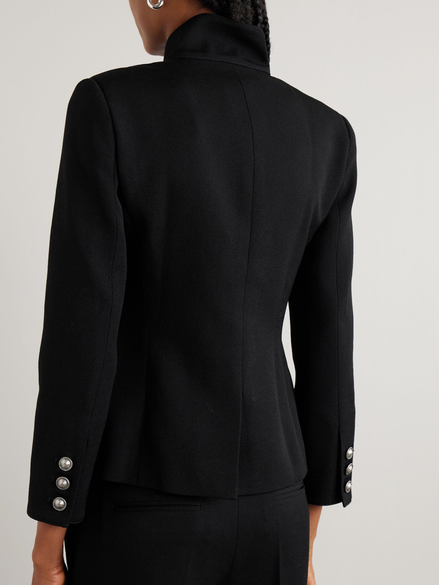 Tolly embellished wool-twill jacket Black - 3