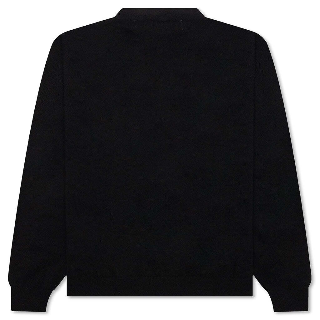 COMME DES GARCONS PLAY X THE ARTIST INVADER BUTTON CARDIGAN - BLACK - 2