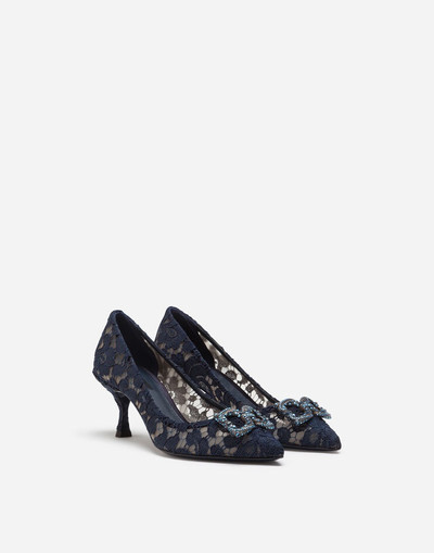 Dolce & Gabbana Taormina lace pumps with DG Amore logo outlook