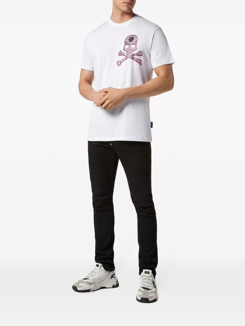 PHILIPP PLEIN skull-print cotton T-shirt outlook