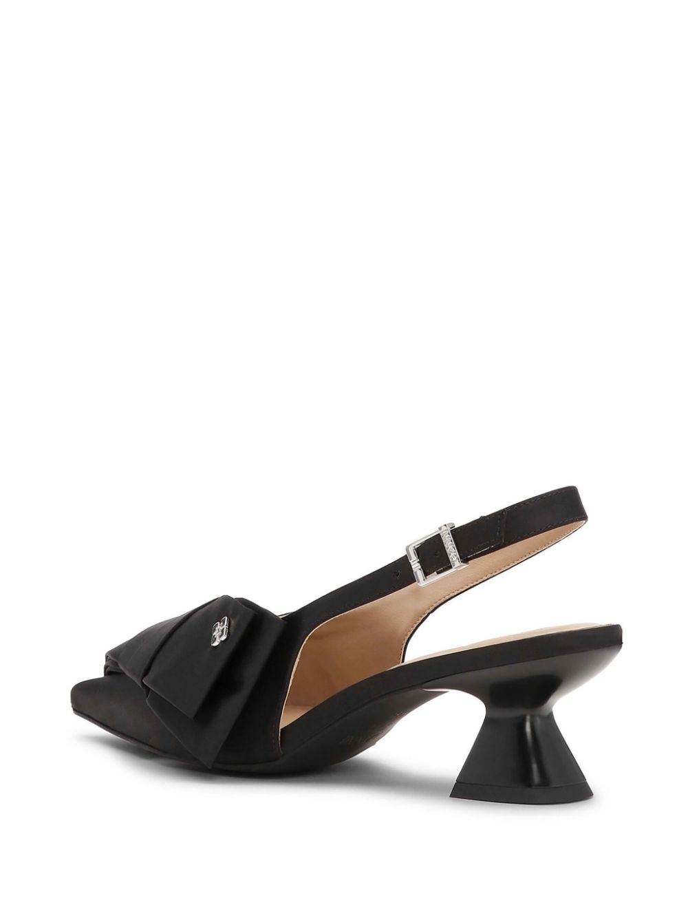 big bow satin pumps - 3