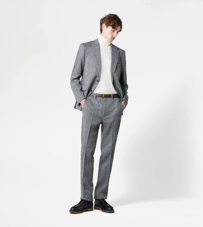 Tod's CLASSIC SHETLAND TROUSERS - GREY outlook