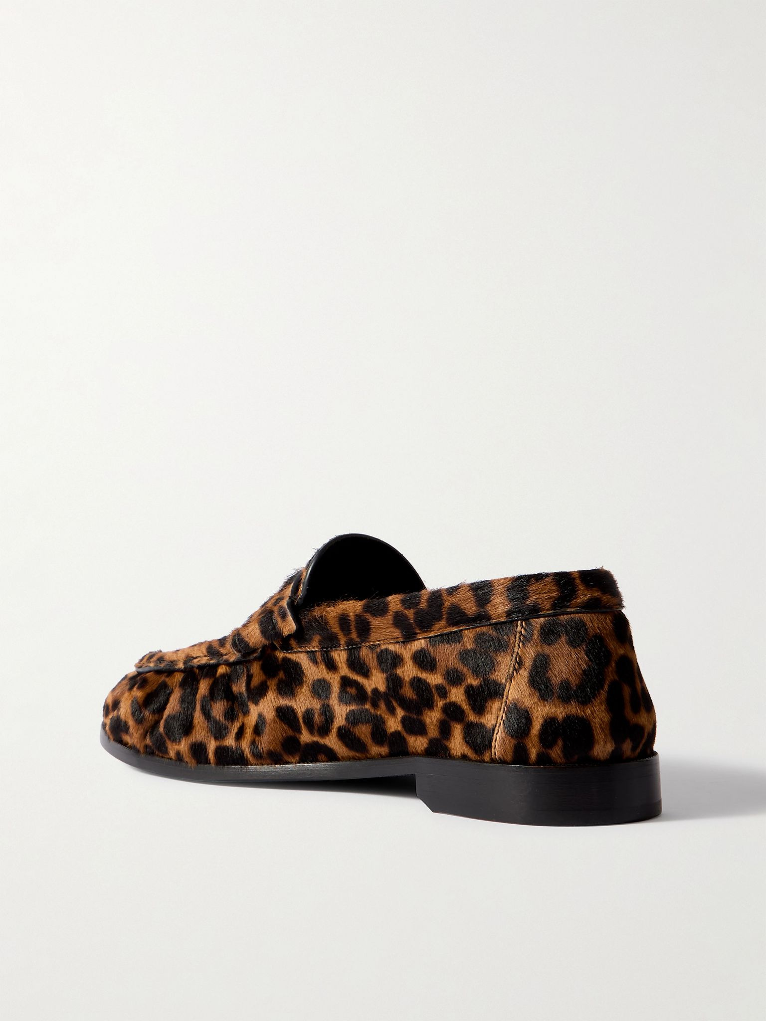 Le Loafer leopard-print calf hair loafers Brown - 3
