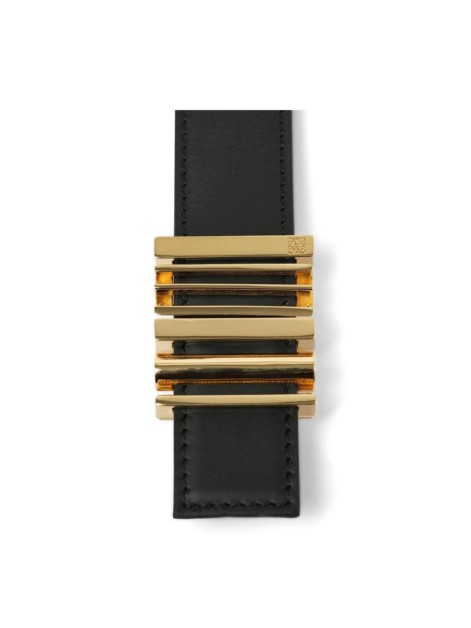 Loewe Graphic 2.8 Cm Belt in Black/Gold - 3