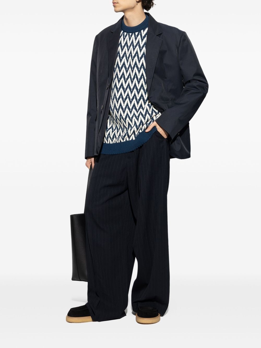 zigzag motif sweater - 2