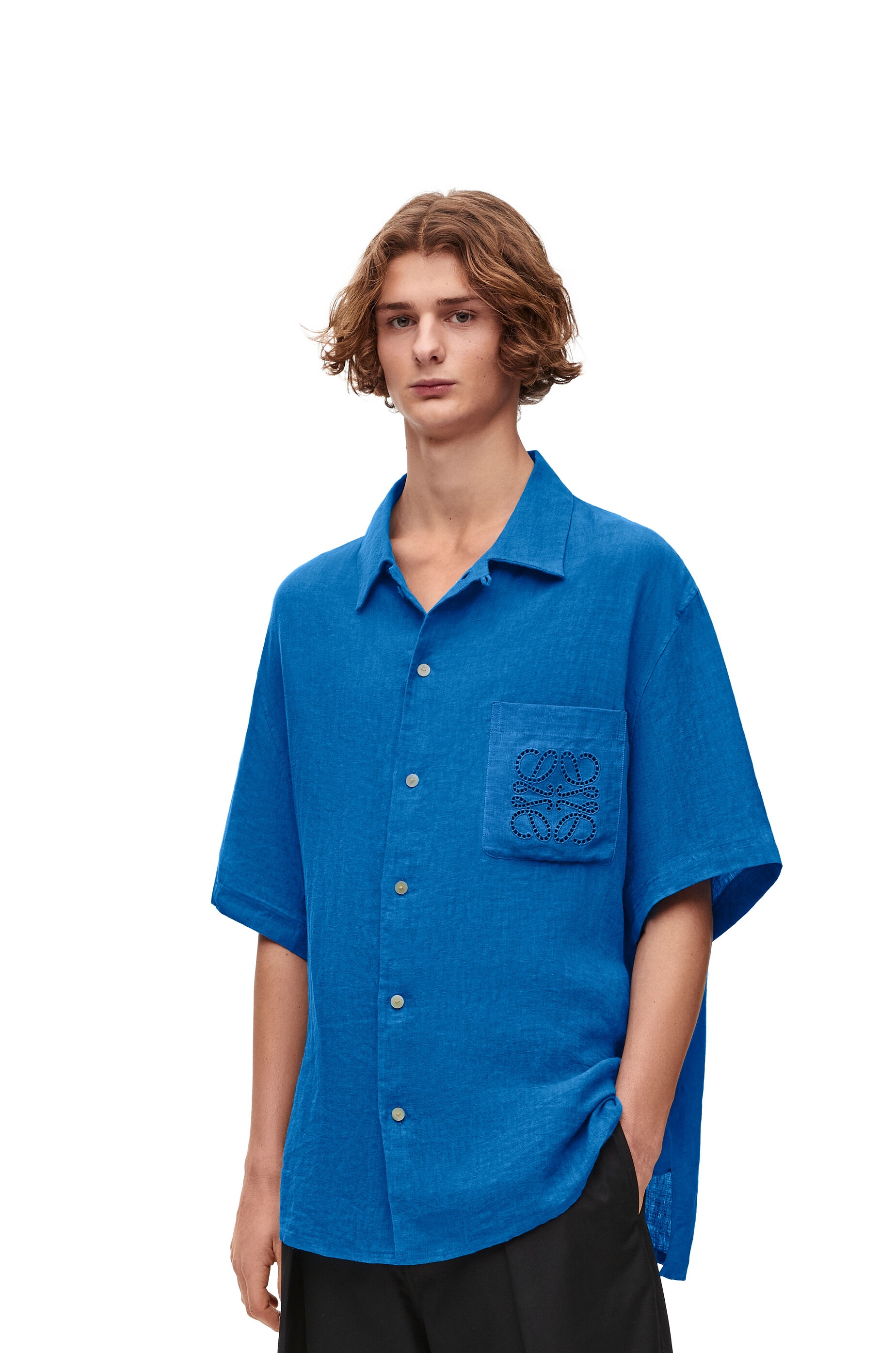 Short sleeve shirt in linen - 3