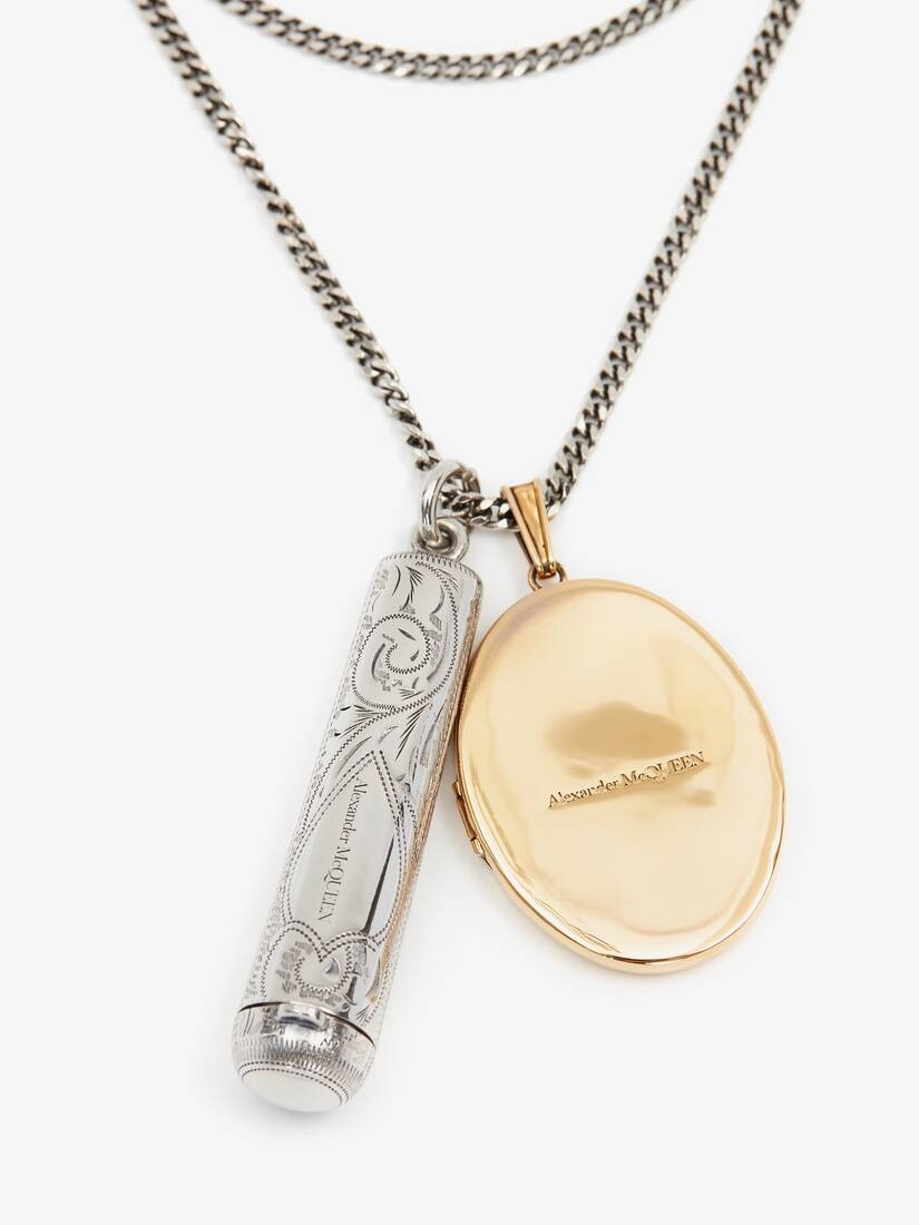 Mirror And Case Necklace in Gold/silver - 2