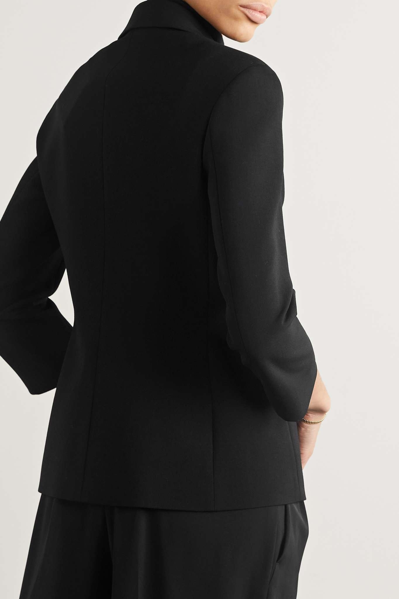 Schoolgirl wool-blend cady blazer - 4