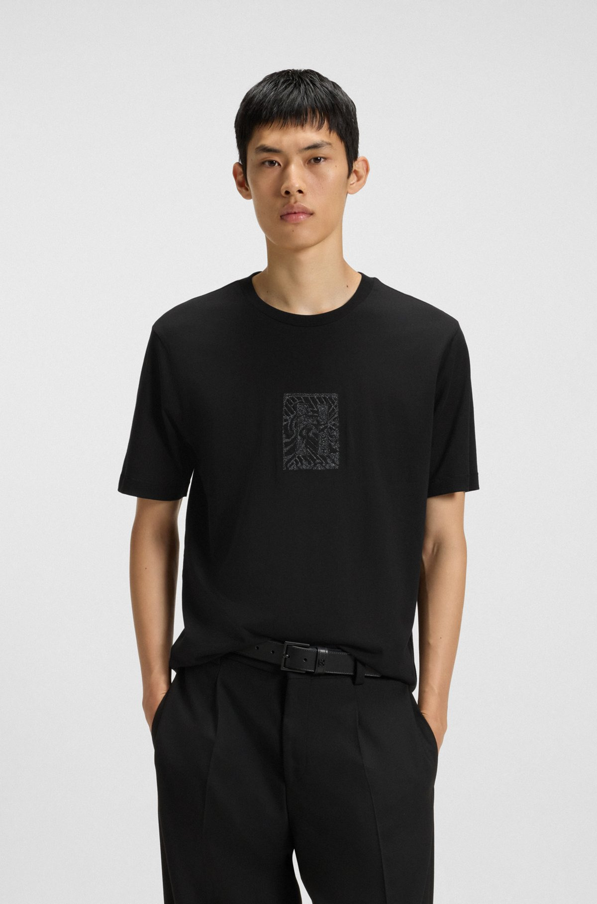 EMBROIDERED-ARTWORK T-SHIRT IN COTTON JERSEY - 2