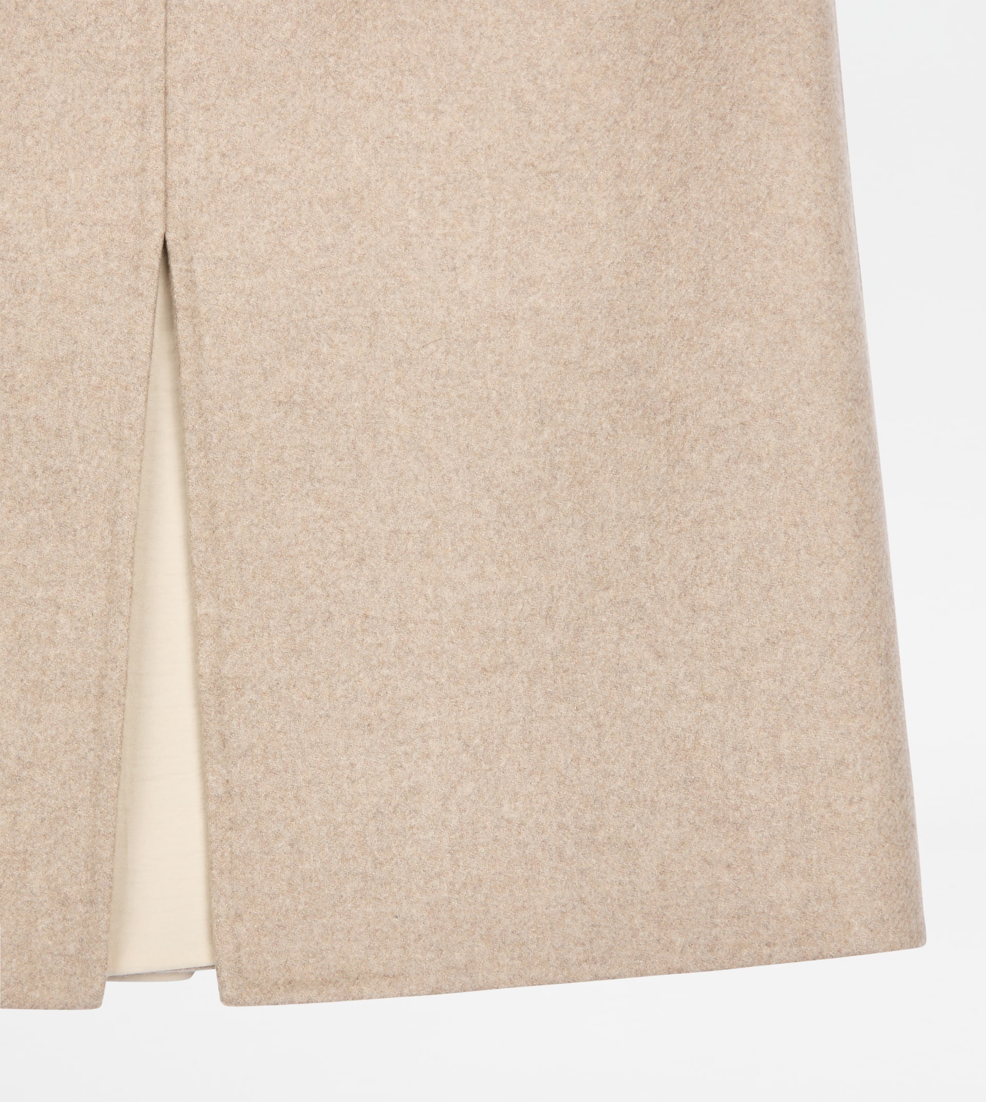 SKIRT IN DOUBLE CASHMERE - BEIGE - 8